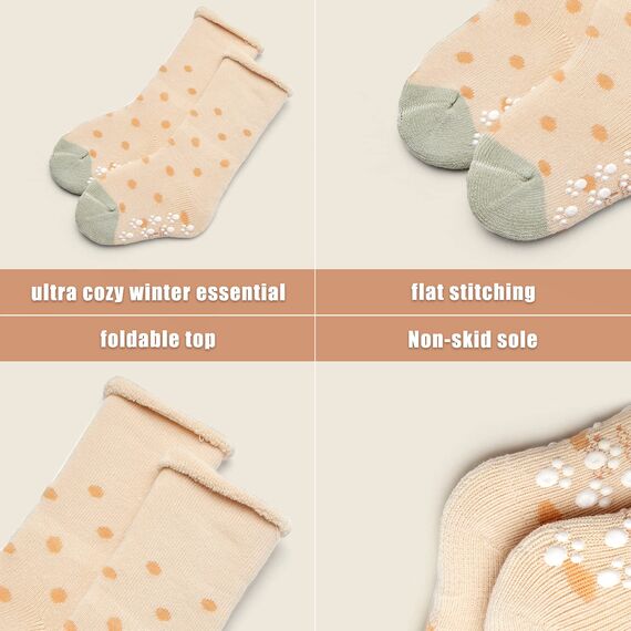 Aisyee Baby Wintersocken Dicke Kleinkind Jungen Mädchen Warme abs Socken Kleinkind Antirutsch Socken 2-4 Jahre