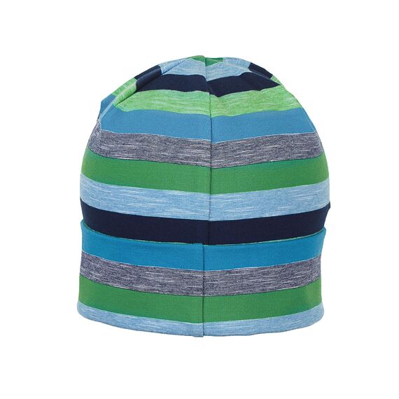 Sterntaler Beanie Streifen – Mütze aus Singlejersey mit tollem Farbverlauf – Jungen UV-Schutz 50+ Beanie – Lässige geringelte Mütze – Übergangsmütze Baby & Kind – marine, Größe 55