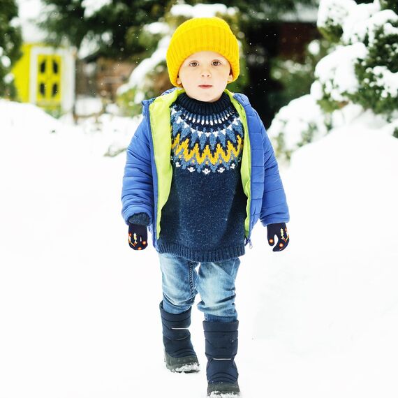 Jupsk Kleinkind Fäustlinge Baby Strickhandschuhe Winter Warme Stretch Bagger Fäustlinge für Kinder Jungen Mädchen 1 2 3 4 Jahre 6 Paar