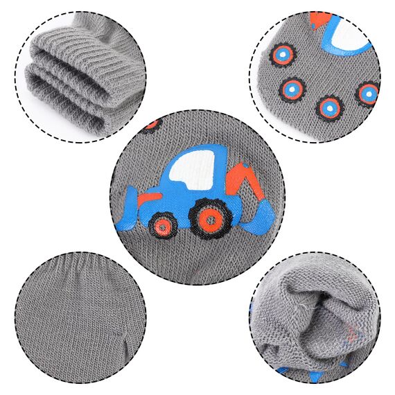 Jupsk Kleinkind Fäustlinge Baby Strickhandschuhe Winter Warme Stretch Bagger Fäustlinge für Kinder Jungen Mädchen 1 2 3 4 Jahre 6 Paar