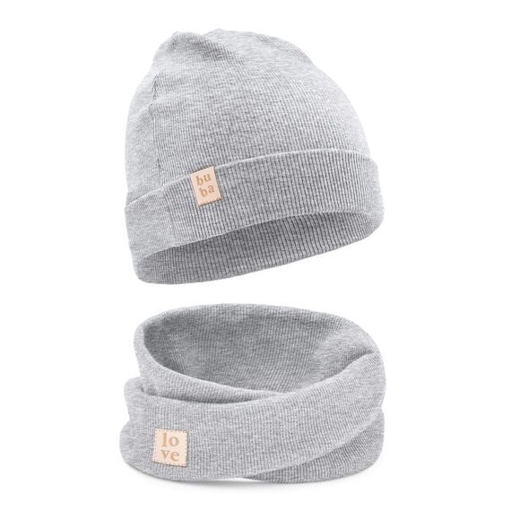 Bubalove - Mütze und Schal Set - Baumwollmütze - Kragen für Baby - Baumwollmütze und Halswärmer - Strickmütze - Mütze und Schals - Kinder Kindermütz