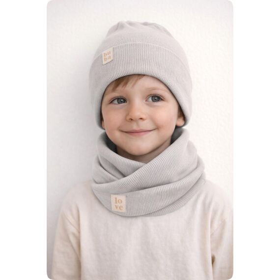 Bubalove - Mütze und Schal Set - Baumwollmütze - Kragen für Baby - Baumwollmütze und Halswärmer - Strickmütze - Mütze und Schals - Kinder Kindermütz