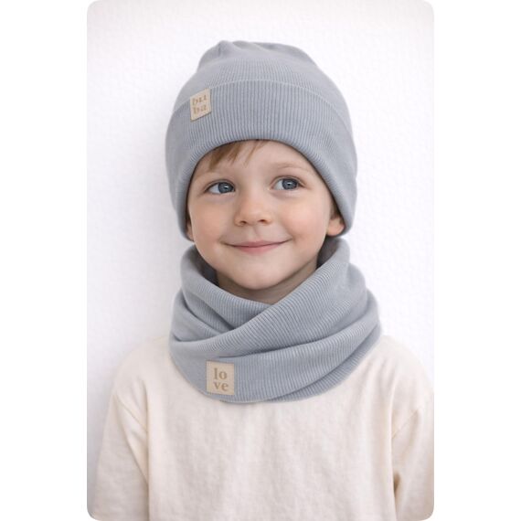 Bubalove - Mütze und Schal Set - Baumwollmütze - Kragen für Baby - Baumwollmütze und Halswärmer - Strickmütze - Mütze und Schals - Kinder Kindermütz