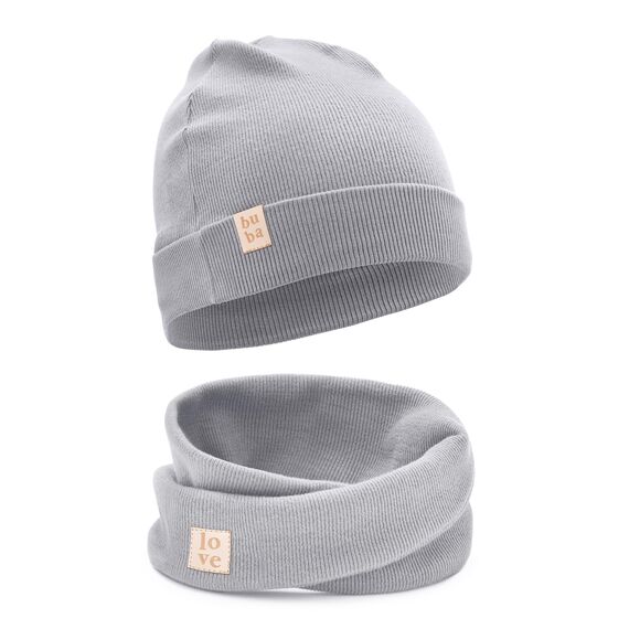 Bubalove - Mütze und Schal Set - Baumwollmütze - Kragen für Baby - Baumwollmütze und Halswärmer - Strickmütze - Mütze und Schals - Kinder Kindermütz