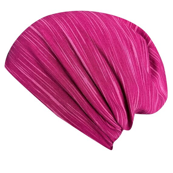 Wollhuhn Kinder Beanie – Zweilagige Longbeanie aus Jersey, wendbar & weich – innen grau – Handmade in Deutschland – ganzjährig (DE/NL/SE/PL, Numerisch, 48, 50, Lines Beere)