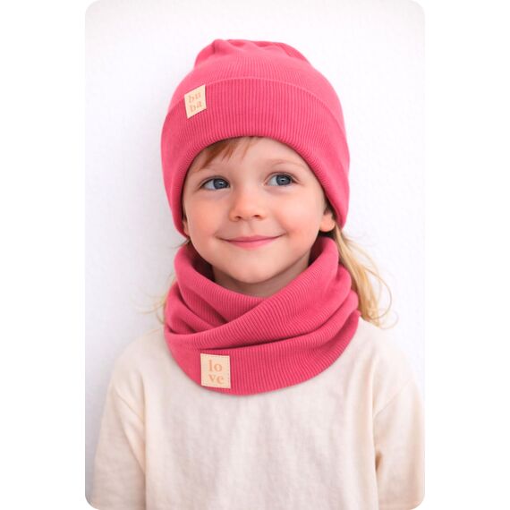 Bubalove - Mütze und Schal Set - Baumwollmütze - Kragen für Baby - Baumwollmütze und Halswärmer - Strickmütze - Mütze und Schals - Kinder Kindermütz