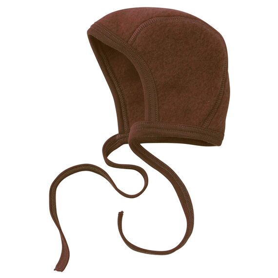Engel Natur Baby Häubchen, Fleece, 100% Wolle, 4 Farben (62-68, Zimt Melange)