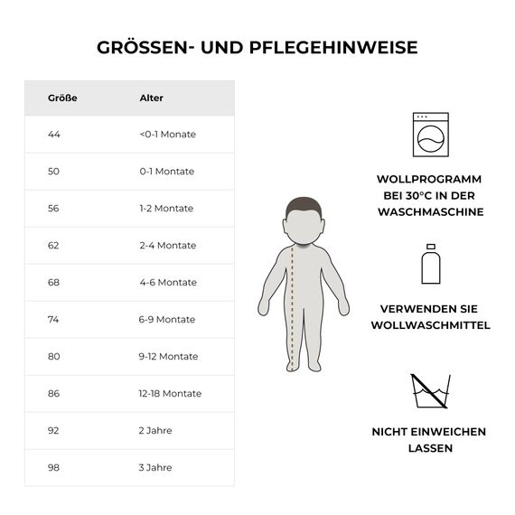 Dilling Baby Schlupfmütze aus Merinowolle - Haselnussbraun 80/92