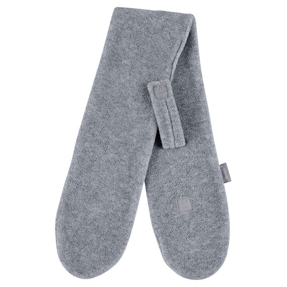 Sterntaler Schal aus Microfleece, gefüttert, mit Klettverschluss, zum Durchziehen - unisex Accessoires für Babys & Kleinkinder - warm, bequem und praktisch - silber melange, Gr. 80cm