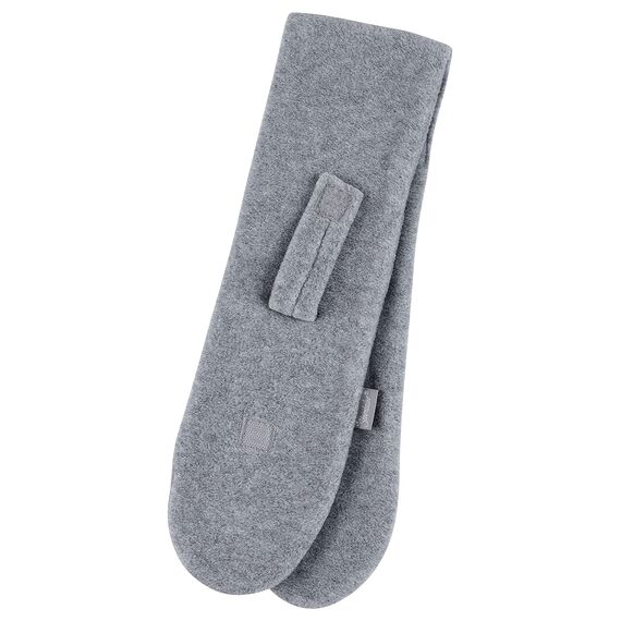 Sterntaler Schal aus Microfleece, gefüttert, mit Klettverschluss, zum Durchziehen - unisex Accessoires für Babys & Kleinkinder - warm, bequem und praktisch - silber melange, Gr. 80cm
