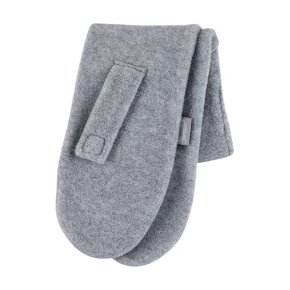Sterntaler Schal aus Microfleece, gefüttert, mit Klettverschluss, zum Durchziehen - unisex Accessoires für Babys & Kleinkinder - warm, bequem und praktisch - silber melange, Gr. 80cm