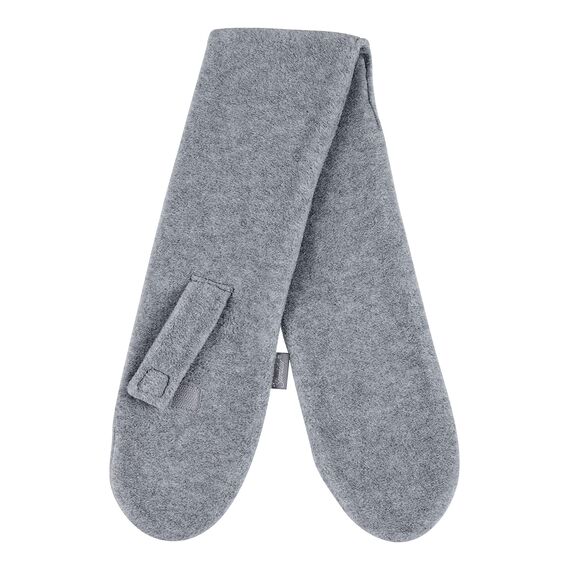 Sterntaler Schal aus Microfleece, gefüttert, mit Klettverschluss, zum Durchziehen - unisex Accessoires für Babys & Kleinkinder - warm, bequem und praktisch - silber melange, Gr. 80cm