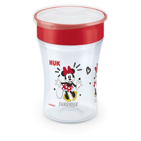 NUK Magic Cup Trinklernbecher | 8+ Monate | 230 ml | Auslaufsicherer 360°-Trinkrand zum Trinken von allen Seiten | Auswaschbar | Disney Minnie Maus