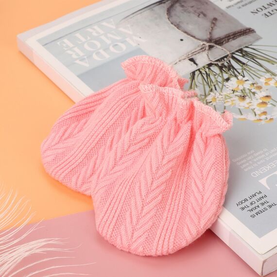 DRESHOW Neugeborenes Baby Fäustlinge Kleinkind Handschuhe Keine Kratzer Fäustlinge Baumwolle Handschuhe für 0-6 Monate