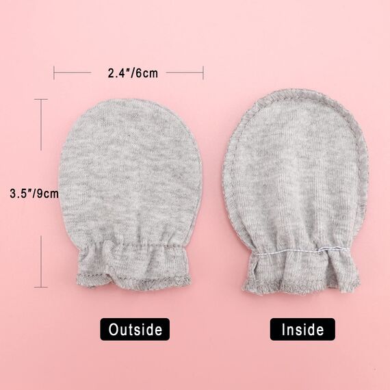 DRESHOW Neugeborenes Baby Fäustlinge Kleinkind Handschuhe Keine Kratzer Fäustlinge Baumwolle Handschuhe für 0-6 Monate