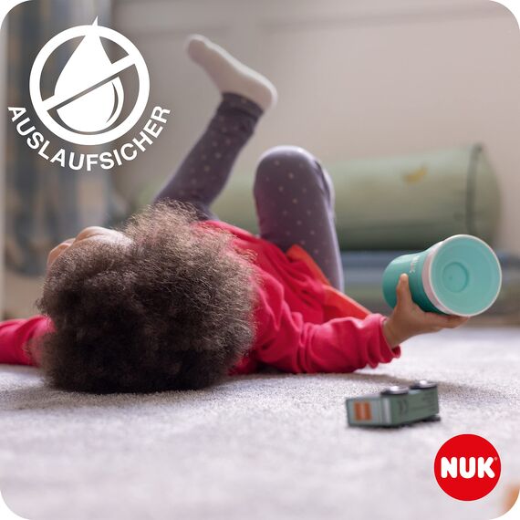 NUK Magic Cup Trinklernbecher aus Edelstahl | Hält länger warm oder kalt | 8+ Monate | 230 ml | auslaufsicherer 360°-Trinkrand | BPA-frei und auswaschbar | Blau