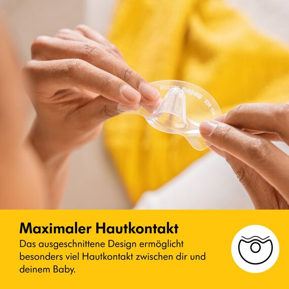 Medela Contact Brusthütchen zum Stillen – 16 mm – Zum Schutz bei wunden oder rissigen Brustwarzen und zur Unterstützung beim Anlegen – BPA-frei – 2er Pack