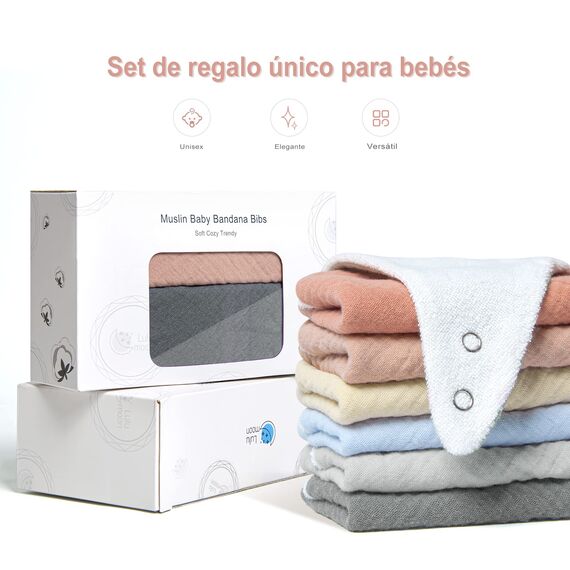 lulumoon Lätzchen Baby Dreieckstuch Baby Musselin Halstuch Baby für Junge und Mädchen