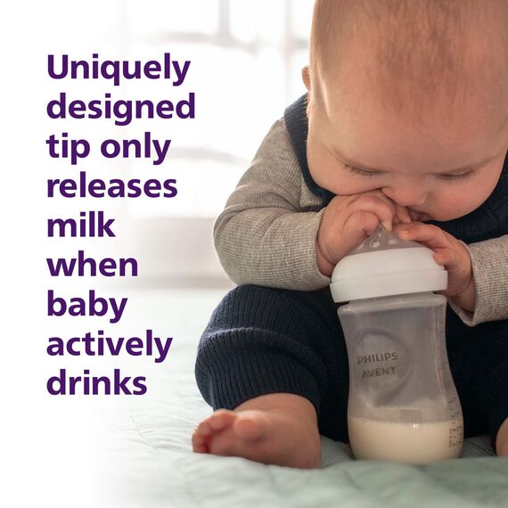 Philips AVENT Babyflaschen Natural Response – 2x Babyflaschen, 260 ml, für Neugeborene ab 1 Monat, BPA-frei (Modell SCY903/02)