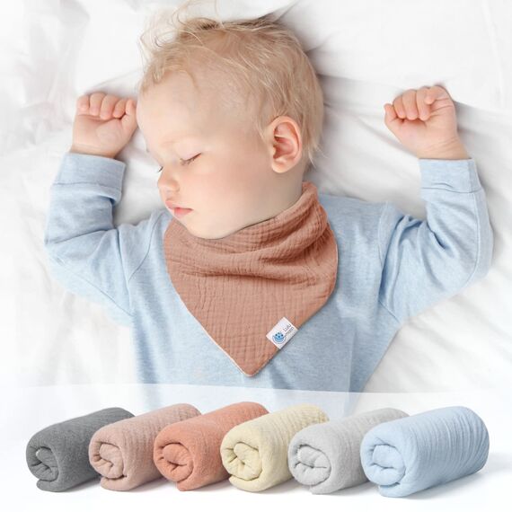 lulumoon Lätzchen Baby Dreieckstuch Baby Musselin Halstuch Baby für Junge und Mädchen