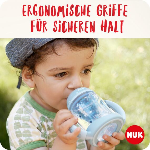 NUK First Choice+ Trinklernflasche | 6–18 Monate | 150 ml | Temperature Control Anzeige | Anti-Colic-Ventil | auslaufsichere Trinkschnabel | Ergonomische Griffe | BPA-frei | Disney Winnie Puuh rosa