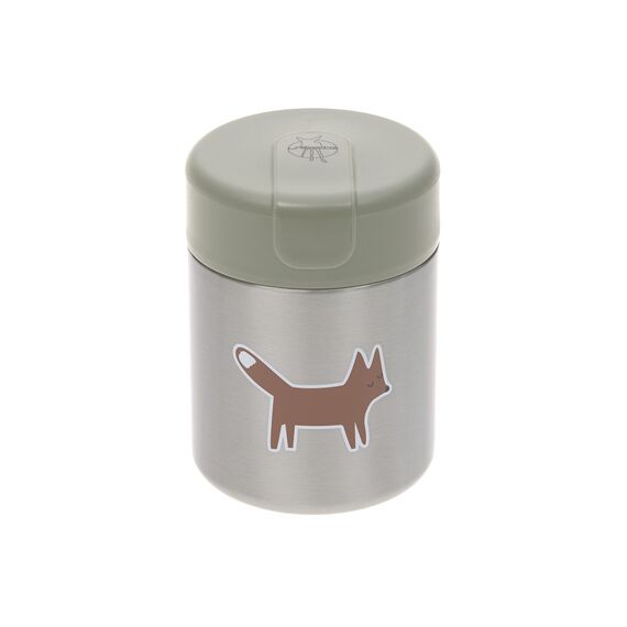 LÄSSIG Baby Kinder Thermo Warmhaltebox Brei Snacks auslaufsicher Edelstahl 315 ml/Food Jar Little Forest Fox