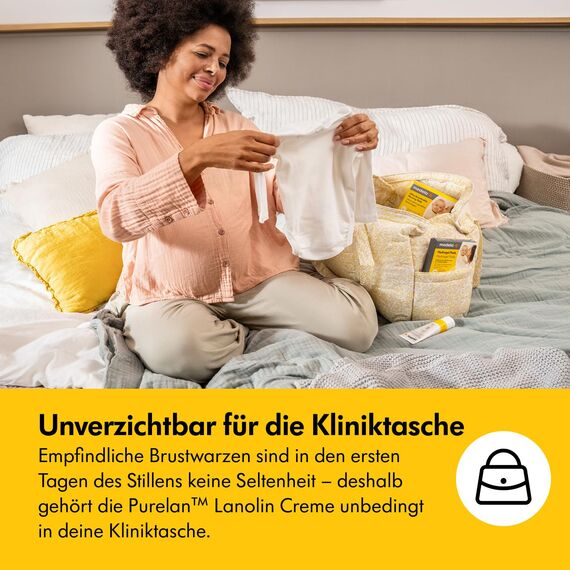 Medela Purelan Lanolin Brustwarzensalbe 37 g – Schnelle Linderung bei beanspruchten Brustwarzen und trockener Haut