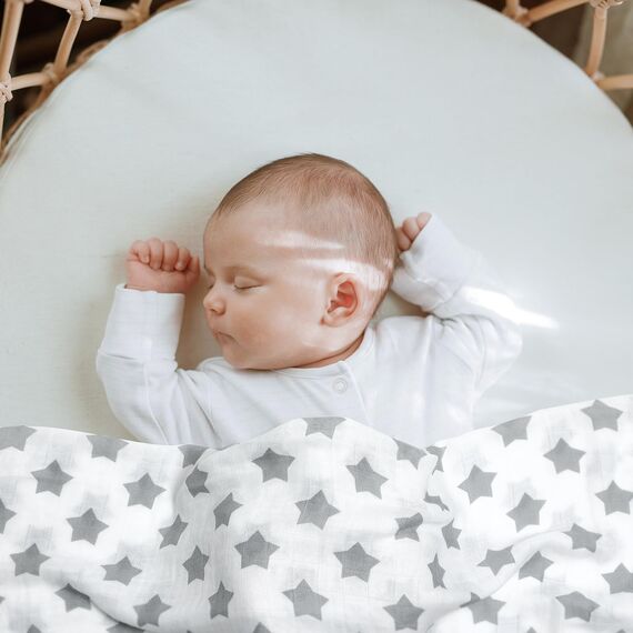 GLLQUEN Musselintücher für Babys, 3 Stück Spucktücher aus Baumwolle 70 cm x 70 cm, saugfähig und atmungsaktiv und ideal zum Reinigen, Abwischen und Abdecken von Neugeborenen