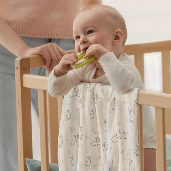 GLLQUEN BABY Musselintücher für Babys, 70 cm x 70 cm, 6er-Pack Spucktücher aus Baumwolle, saugfähig und atmungsaktiv und ideal zum Reinigen(Den Frühling suchen)