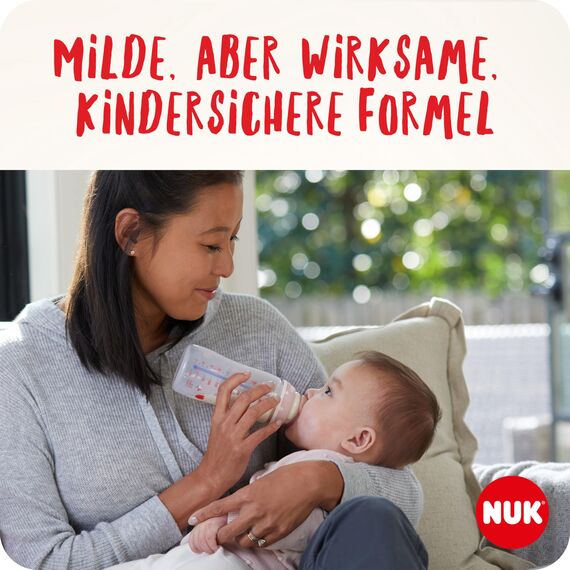 NUK Spülreiniger für Babyflaschen | 500 ml | Ideal zur Reinigung von Babyflaschen, Nuckeln und Zubehör | Duftstofffreier Reiniger | pH-neutral | 100 % wiederverwertbare Flasche