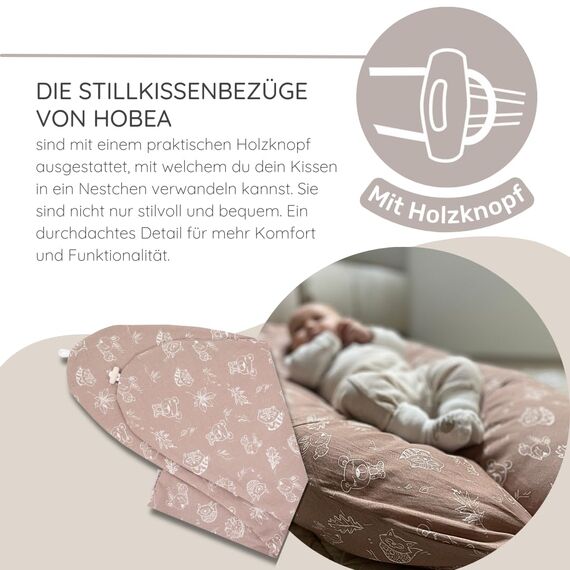HOBEA-Germany Stillkissenbezug für Stillkissen 190cm Designs (Girl pink)