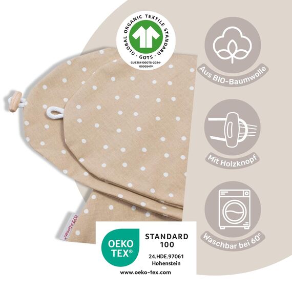 HOBEA-Germany Stillkissenbezug für Stillkissen 190cm Designs (Musselin graublau)