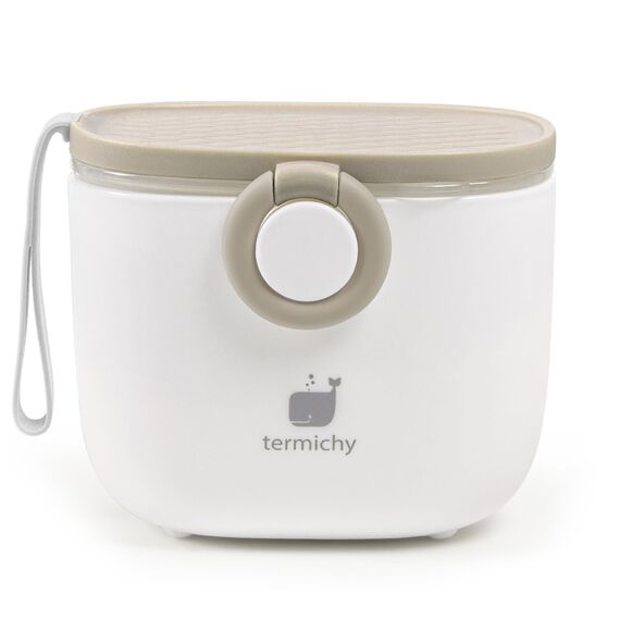 Termichy Milchpulver Portionierer baby, Milchpulver-Spender, 250g luftdichter tragbarer Milchpulver-Behälter für Reisen, mit Schaber und Löffel (Khaki,1 Stück)
