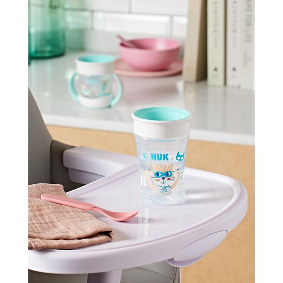 NUK Magic Cup & Mini Magic Cup Trinklernbecher Duo-Set | auslaufsicherer 360°-Trinkrand | 6+ Monate | auslaufsicher und BPA-frei | 160 ml & 230 ml | mint