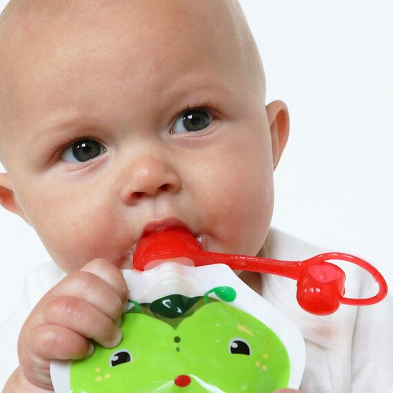 ChooMee Wiederverwendbare Babynahrungsbeutel – BPA-frei, Nachfüllbare Quetschbeutel für Kleinkinder – Pürees, Apfelmus & Joghurt – Doppelreißverschluss, breiter Boden, 4 Stück, 5 oz