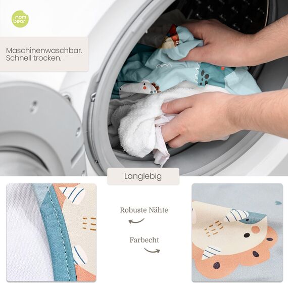 Nombear Baby Lätzchen mit Ärmeln für BLW (6 bis 24 Monate), 1 Packung - Wasserdichtes Ärmellätzchen Alternative zu Silikonlätzchen, Ganzkörper Lätzchen Baby, Babylatz Beikost Zubehör
