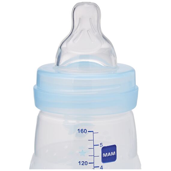 Mam Easy Start Anti-Colic Babyflasche, 8 Flaschen in den Formaten 130 ml, 160 ml und 260 ml, 1 Start Nano, 4 Dichtstoffscheiben, 1 extra weicher und griffiger Ausgießer, Sortiert Farbe, 7- 30 g