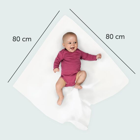 MAKIAN Moltontücher Set, 4X Stoffwindeln 80x80 cm - 4 Stück Baby Spucktücher/weiche, saugfähige Flanellwindeln aus 100% Baumwolle, Oeko-TEX® Standard 100 geprüft (Mint Grün)