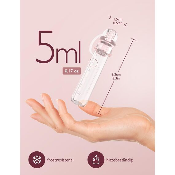 Momcozy Colostrum Collector Kolostrum-Sammler Wiederverwendbarer Muttermilch-Sammler, tragbarer Kolostrum-Behälter zum Füttern des Babys, Mehrzweck-Sammler BPA-frei, 5ml-6St.