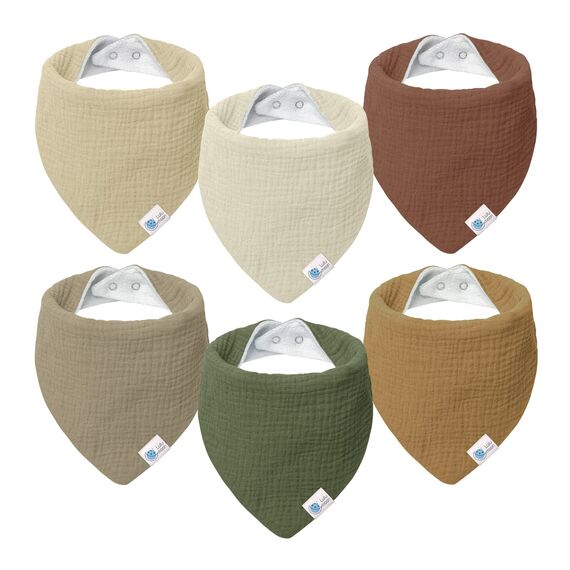 lulumoon Lätzchen Baby Dreieckstuch Baby Musselin Halstuch Baby für Junge und Mädchen