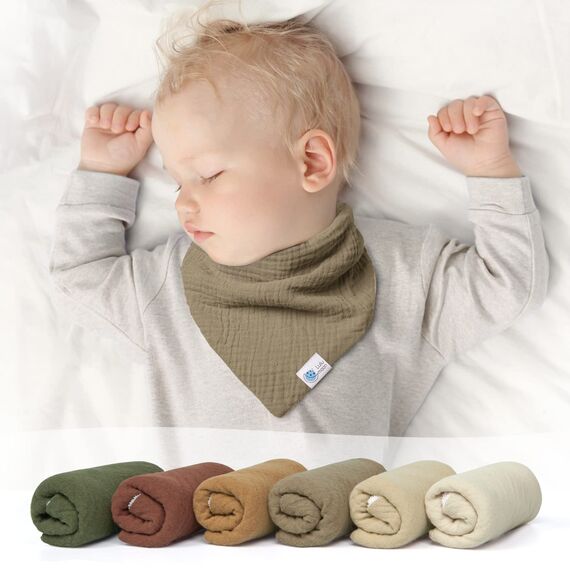 lulumoon Lätzchen Baby Dreieckstuch Baby Musselin Halstuch Baby für Junge und Mädchen