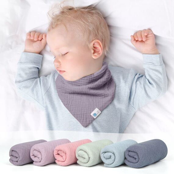 lulumoon Lätzchen Baby Dreieckstuch Baby Musselin Halstuch Baby für Junge und Mädchen