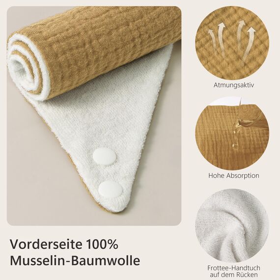 Bearmoss Lätzchen Baby Dreieckstuch Musselin Halstuch Baby für Junge und Mädchen,100% Baumwolle Verstellbare 8 Stück (Neutral-Pastell)