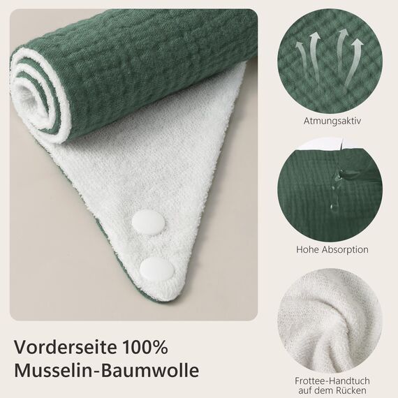 Bearmoss Lätzchen Baby Dreieckstuch Musselin Halstuch Baby für Junge und Mädchen,100% Baumwolle Verstellbare 8 Stück (WaldMondlicht)