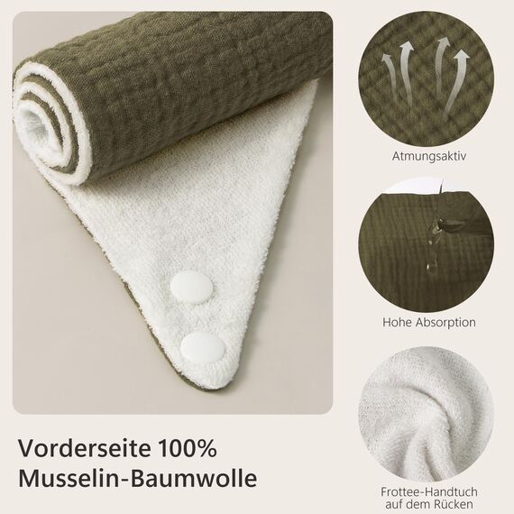 Bearmoss Lätzchen Baby Dreieckstuch Musselin Halstuch Baby für Junge und Mädchen,100% Baumwolle Verstellbare 8 Stück (Grundlegende)