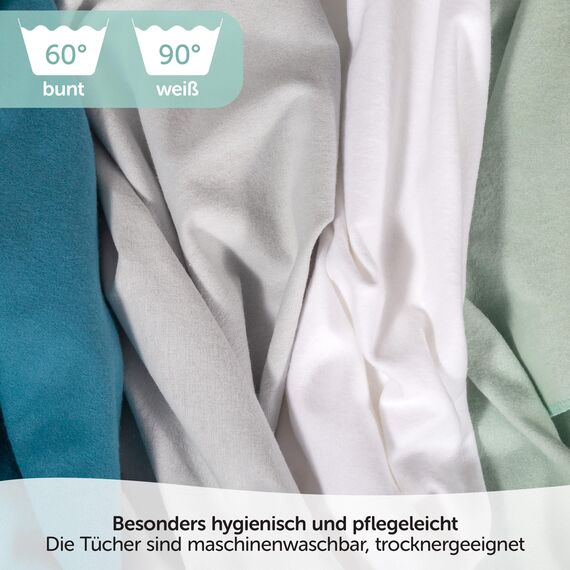 MAKIAN Moltontücher Set, 4X Stoffwindeln 80x80 cm - 4 Stück Baby Spucktücher/weiche, saugfähige Flanellwindeln aus 100% Baumwolle, Oeko-TEX® Standard 100 geprüft (Mint Grün)