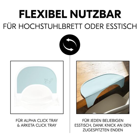 hauck Silikon Platzdeckchen für Alpha Click Tray Klick-Essbrett für Alpha+ & Beta+ Holzhochstuhl, Baby & Kinder Platzset, Abwaschbar, Schmutzabweisend, Rutschhemmend (Fox Mint)