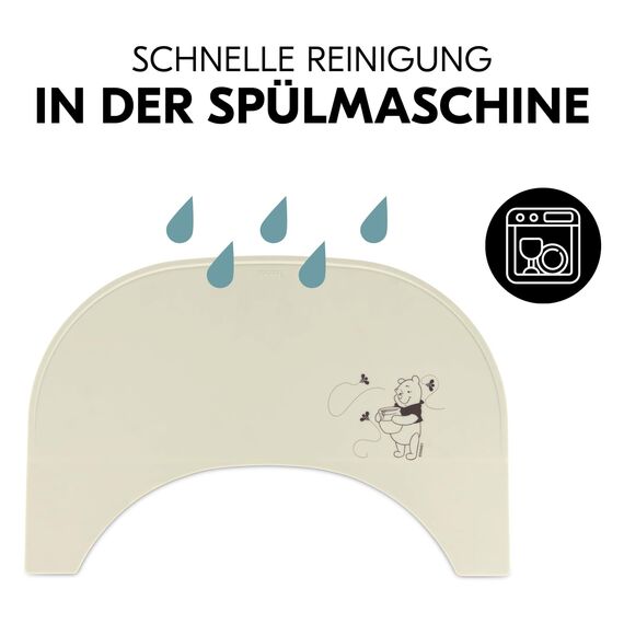 hauck Kinder Silikonauflage, Disney Pooh Dusty Beige - Kompatibel mit Alpha Click Tray & Arketa Click Tray Essbrett für Alpha+, Beta+ & Arketa Holzhochstuhl (Nicht Kompatibel mit Holz-Essbrett)