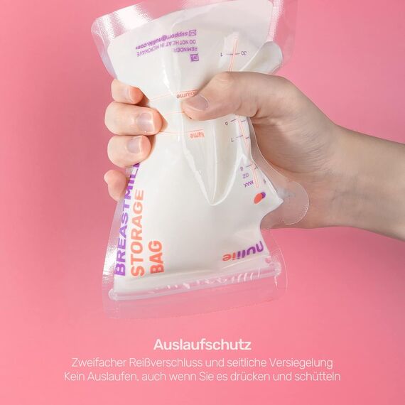 Nuliie 80 Stück Muttermilchbeutel, 250ml BPA-frei Muttermilch Aufbewahrung bag, Milchbeutel für Muttermilch mit Ausgießer für das Stillen, Selbststehender, Kann Eingefroren Werden, Platzsparendes