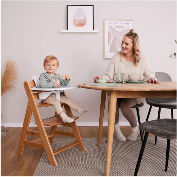 hauck Click Tray, Speckle Beige - Klick Essbrett für Alpha+ & Beta+ Hochstuhl, Werkzeuglose Montage auf Schutzbügel, Pflegeleichtes & GRS Zertifiziertes Kunststoff, für Baby & Kinder 6-36 Monaten
